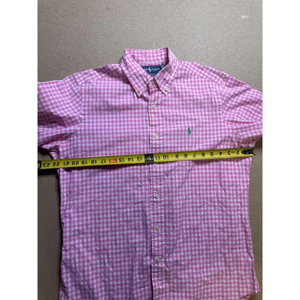 Ralph Lauren Classic Fit Pink Gingham Check Short‎ Sleeve Shirt Kids